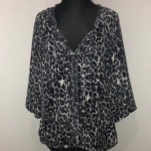 Express Leopard BoHo Top